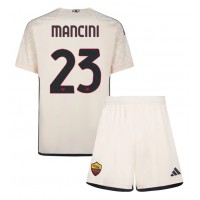 Camisa de time de futebol AS Roma Gianluca Mancini #23 Replicas 2º Equipamento Infantil 2023-24 Manga Curta (+ Calças curtas)